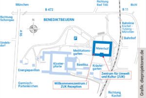 Karte zur Anfahrt zum ZUK